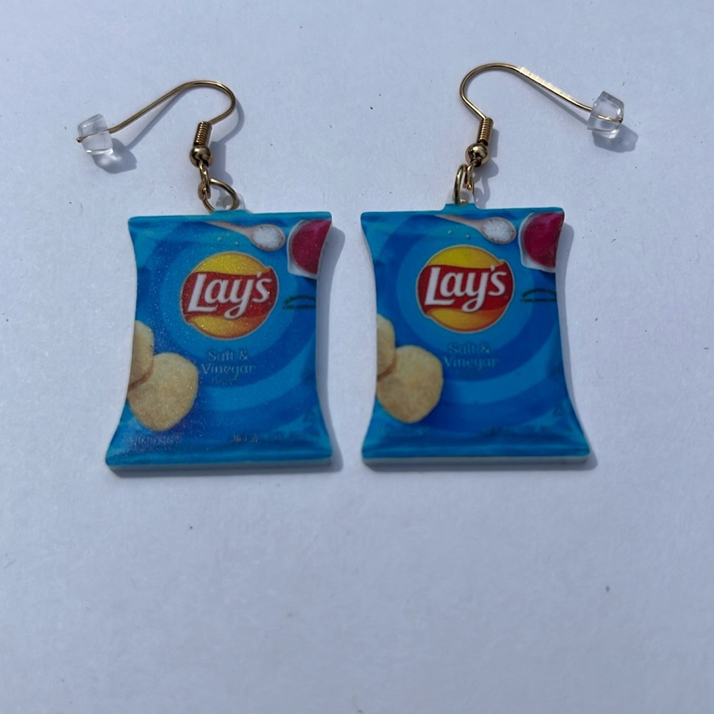 Earrings Dangle Lays Chips Snacks Costume‎ gift mom daughter granddaughter
